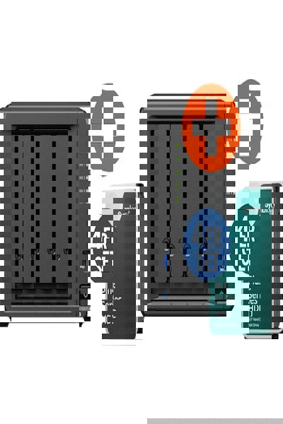 Synology DS925+ NAS-paket 4-fack 4x HAT3300-6TB - DS925+ + 4X HAT3300-6T