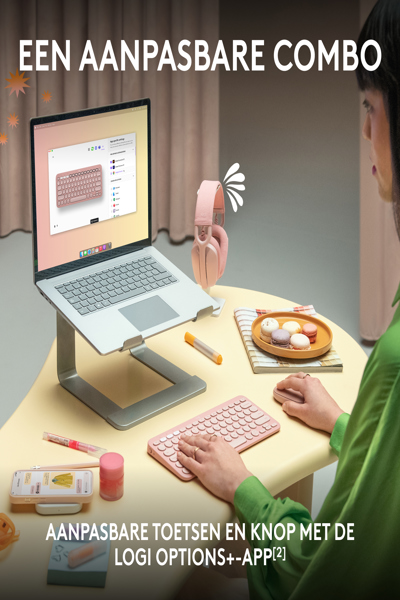 Logitech 920-012209 - Wireless - RF Wireless + Bluetooth - Scissor key switch - AZERTY - Graphite - Mouse included - 920-012209