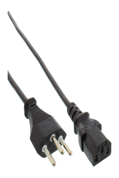 Câble d'alimentation InLine - Suisse - noir - 1,8 m
