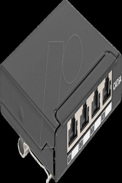 Delock Patch Panel Mini DIN Rail Wall Mountable Desktop - 90378