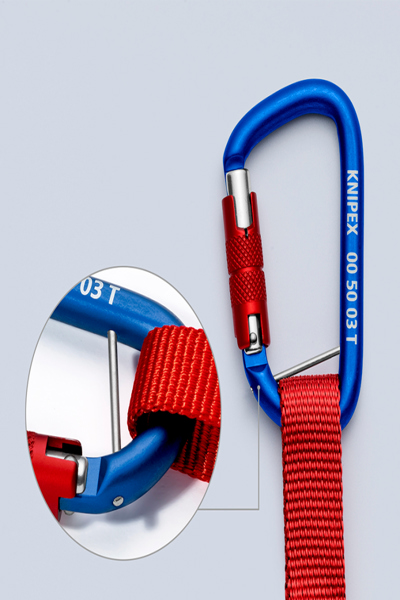 KNIPEX 00 50 13 T BK 00 50 13 Adaptateurschlaufen mit fixiertem Materialmousqueton