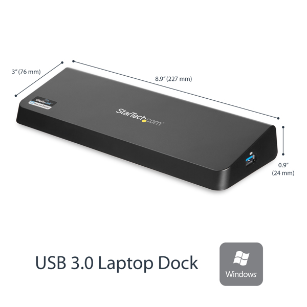 StarTech USB 3.0 Docking Station - Windows / macOS compatible - Dual displays, HDMI/ DisplayPort or 4K Ultra HD on one monitor - Docking Station - USB - HDMI, DP - GigE - for P/N: ARMBARDUO, ARMDUAL, ARMDUAL30, ARMSLIMDUO - USB3DOCKHDPC