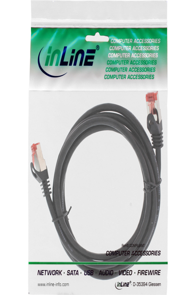 InLine Crossover PC to PC Direct Connect Cable S/FTP Cat.6 black 1m - 73601X