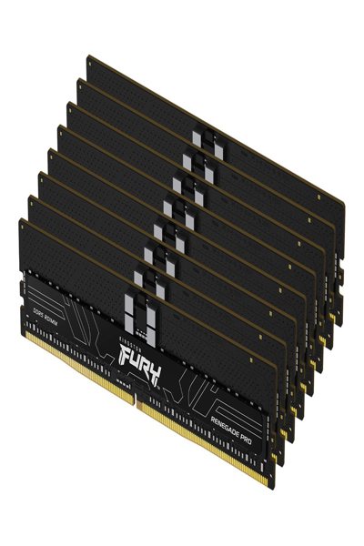 Kingston 6000MT/s ECC Reg CL32 DIMM Kit of 8 FURY Renegade Pro - 128 GB - DDR5 - KF560R32RBEK8-128