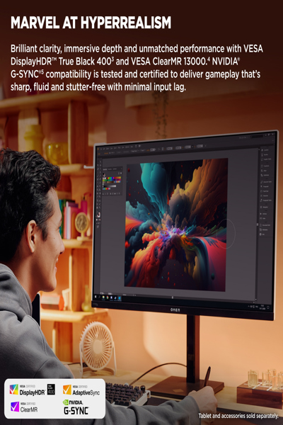 HP OMEN Transcend 32 UHD OLED Gaming Monitor: 32-inch 4K OLED gaming monitor. - 9R181AA#ABB