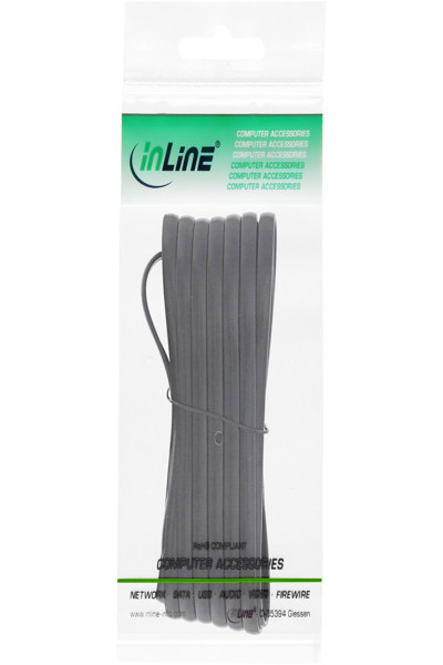 Câble modulaire InLine RJ12 mâle/mâle 6P6C 0,5 m