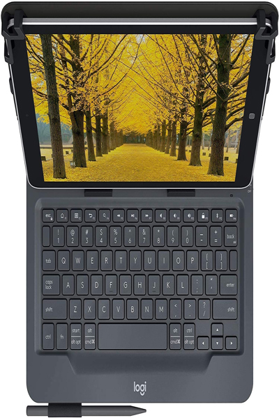 Logitech Universal Folio with integrated keyboard for 9-10" tablets - QWERTY - Italian - 5 million characters - Any brand - 9"-10" tablets - Black - 920-008335