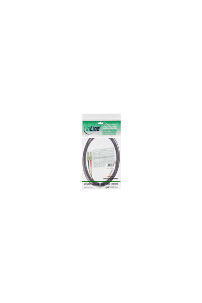 Câble fibre optique duplex en ligne LC/SC 50/125 µm OM4 15 m