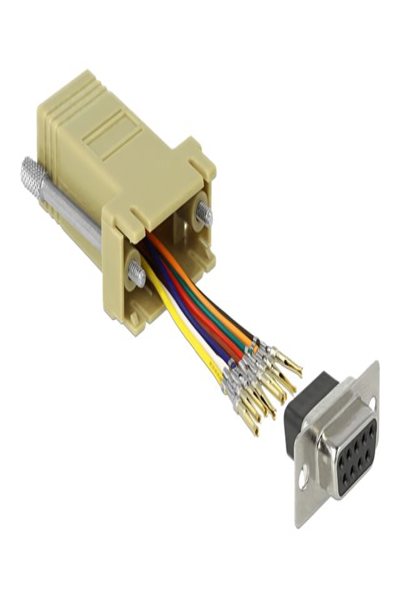 Delock Adapter Sub-D 9-polig hona till RJ45 hona monteringssats - 66164