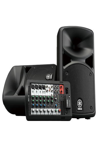 Système de sonorisation stéréo Yamaha, table de mixage amplifiée 2 x 200 W