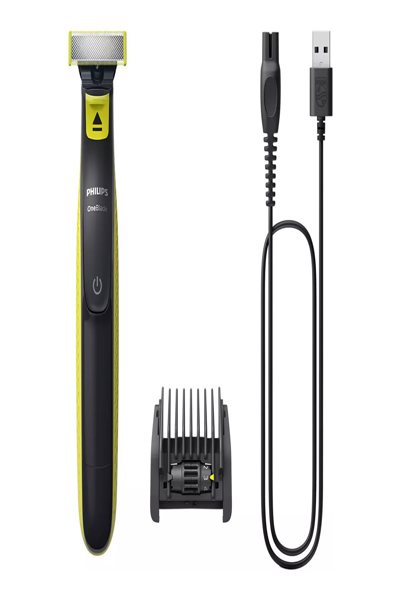 Philips Norelco OneBlade OneBlade QP2724/20 Face - Foil shaver - Grey - Lime - Contour-following technology - Dual protection system - Original Blade - QP210 - QP220 - QP230 - QP610 - QP620 - QP410 - QP420 - Battery - Nickel-Metal Hydride (NiMH) - QP2724/20