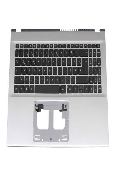 Acer AP3U000400SVT20A Keyboard including Topcase DE German black/silver - Keyboard