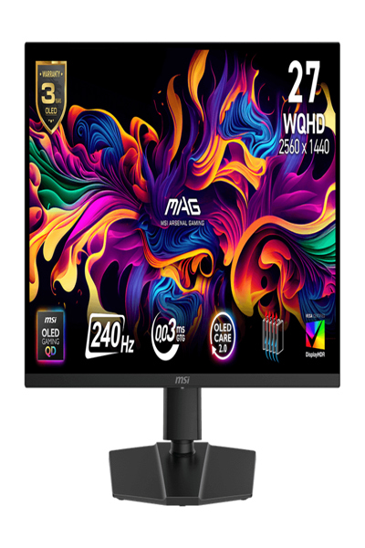 MSI Computer Monitor 27" Pixels Wide - 68.6 cm - 27" - MAG 273QP QD-OLED X24
