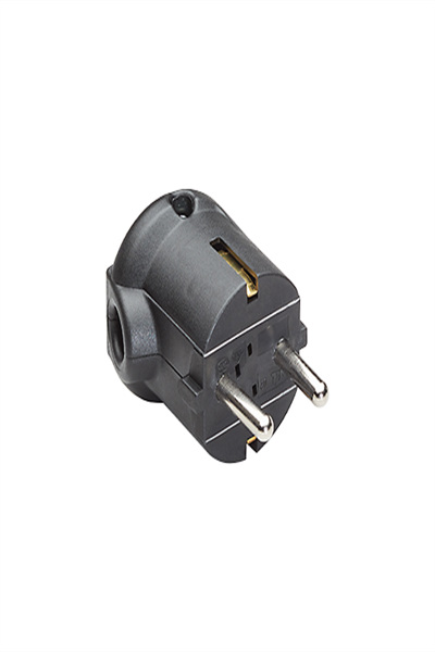 Bachmann Angled Earthed Plug Black - 911175