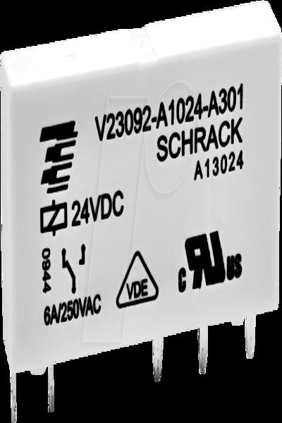 CommScope V23092-A1024-A201 industrial relay nominal voltage: 24 V/DC 1 changeover contact 1 piece. - 2-1393236-1