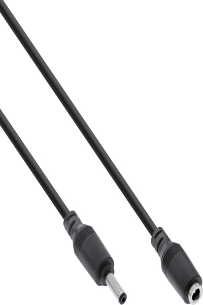 Rallonge CC InLine - Fiche CC mâle/femelle 4,0 x 1,7 mm - noir - 3 m