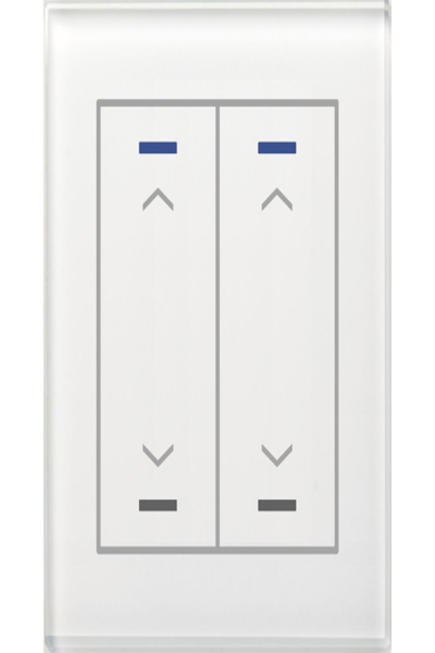 Bouton poussoir en verre MDT BE-GTL20W.A1 2 positions RVB-B