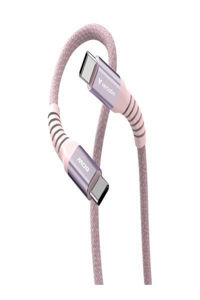 Verbatim Sync&Charge 60W USB-C/USB-C Magnetic pink 31853 - Cable - Digital - 31853