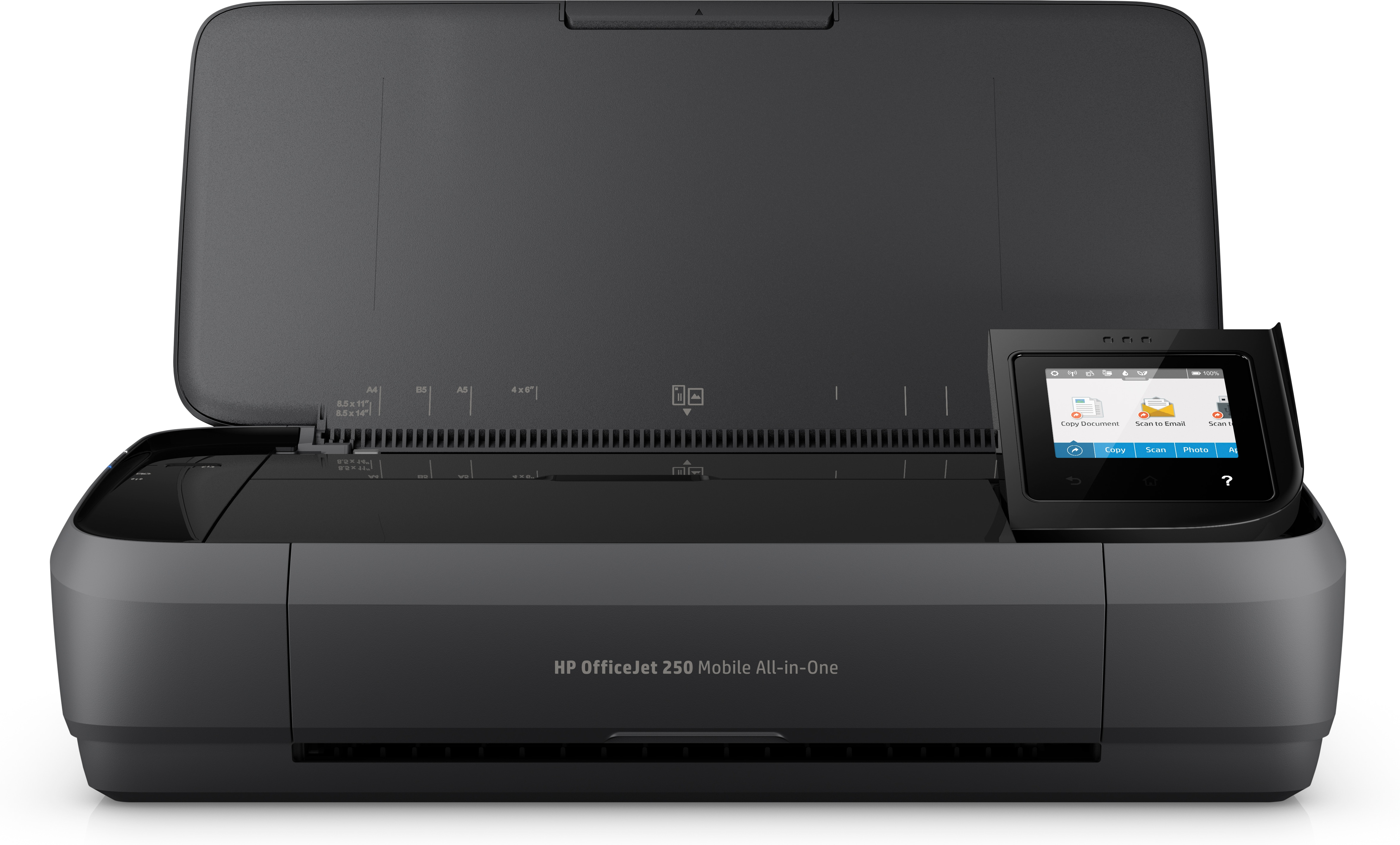 HP OfficeJet 250 Mobile All-in-One Printer - Print - copy - scan - 10-sheet ADF - Thermal inkjet - Colour printing - 4800 x 1200 DPI - A4 - Direct printing - Black - CZ992A