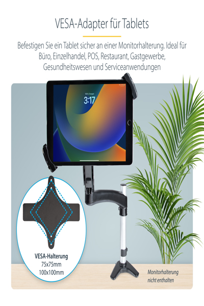 StarTech.com VESA Mount Adapter for Tablets 7.9-12.5 inch - TABLET-VESA-ADAPTER