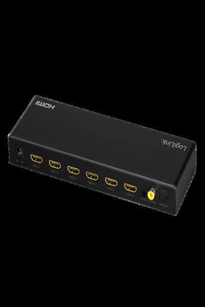 LogiLink HDMI Switch 4x1 4K/60Hz HDCP HDR ARC Audio-Extract - HD0046