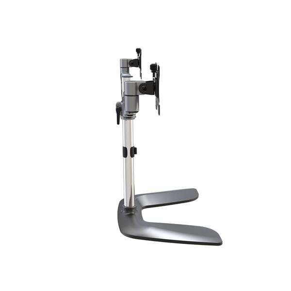 StarTech ARMDUALSS Dual Monitor Stand - Articulating Arms - Height Adjustable - For VESA Monitors up to 32 "- Steel & Aluminum - Setup for 2 Monitors - Plastic, Aluminum, Steel - Black, Silver - Screen size: 81.3 cm (32") - Desk - ARMDUALSS