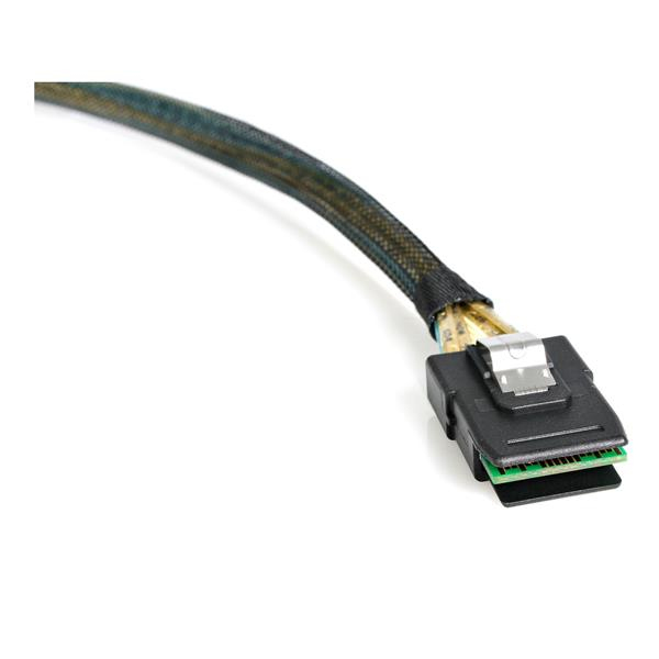 StarTech.com 100cm Serial Attached SCSI SAS Cable - SFF-8087 to SFF-8087 - Internes SAS-Kabel - mit Sidebands - 4-Lane - 36 PIN 4iMini MultiLane (S) bis 36 PIN 4iMini MultiLane (S) - 1 m (SAS8787100) - SAS8787100