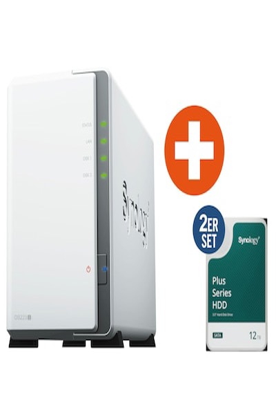 Synology DiskStation DS223j 2 boîtiers pour serveur NAS + 2x - Serveur de stockage - Serveur de stockage - NAS