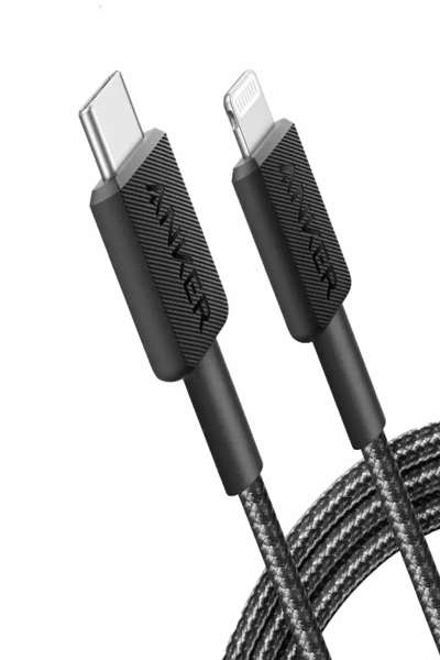 Anker A81B5G11, 0,9 m, Lightning, USB-C, mâle, mâle, noir