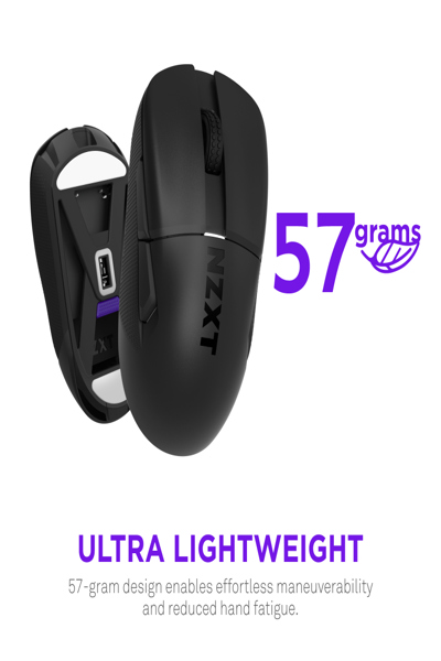 NZXT Lift Elite Wireless Gaming Maus Schwarz - Mouse - 26,000 dpi - MS-101NB-01