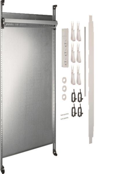 Panneau multimédia complet Hager UF22NWuniversZ 900 mm 2 champs sans modules de brassage