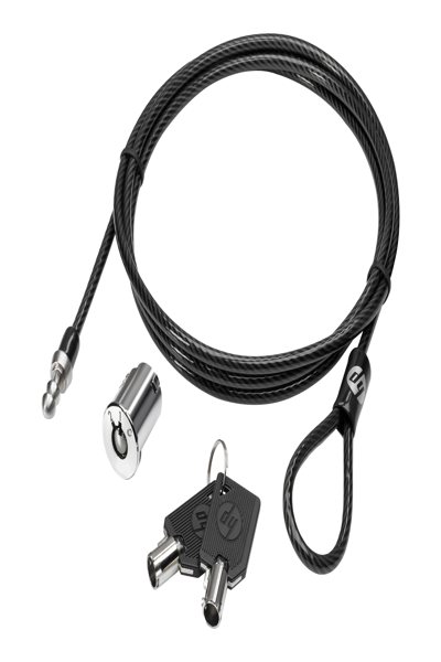 HP Master Keyed Docking Station Cable Lock: 1.85m, Galvanized Steel