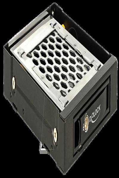 Delock 47228 2.5" Hard Drive Mobile Rack Enclosure Cage Metal Black - 47228