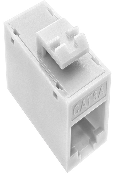 Prise/jack RJ45 Keystone InLine - non blindé - Cat. 6A - lot de 8 - blanc
