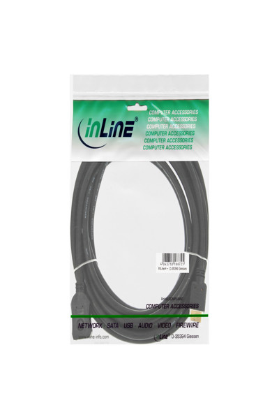 Câble HDMI InLine - Câble HDMI haute vitesse - M/F - noir - contacts dorés - 7,5 m