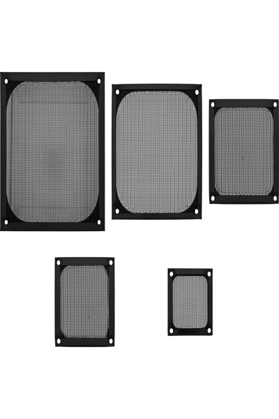 InLine Fan grid aluminum filter - black - 140x140mm - 33372S