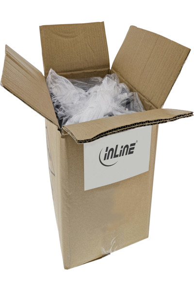 InLine 70pcs. Bulk-Pack Patch cable - S/FTP - Cat.6 - 250MHz - PVC - CCA - grey - 1m - B-76111