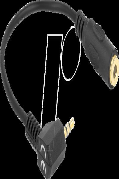 Delock Headphones adapter - 4-pole mini jack female to stereo micro jack male angled - 65674