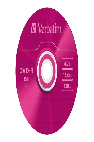 Verbatim Colours - 5 x DVD-R - 4.7 GB 16x - 43557