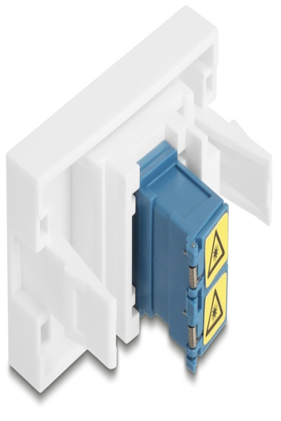 Delock Modul LC Duplex Buchse Laserschutzklappe blau/weiÃƒÅ¸ - 90876