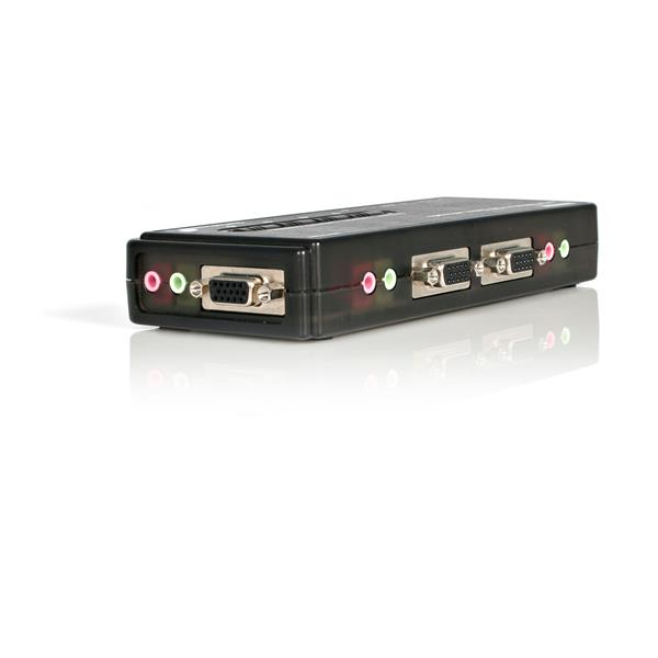 StarTech 4 Port Black USB KVM Switch Kit w/Cables - SV411KUSB