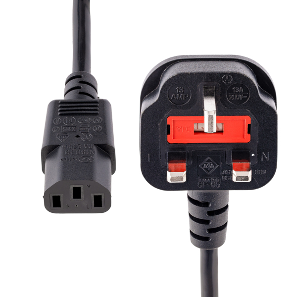 StarTech IEC Plug Power Cable 3m C13 to BS 1363 - PXT101UK3M