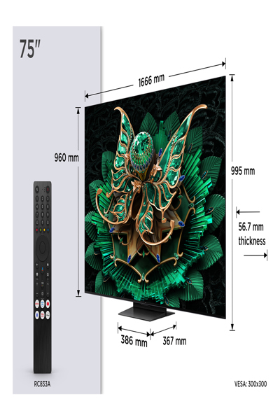 TCL 75C7K 75" 4K ULTRA HD MINI LED SMART TV - 75C7K