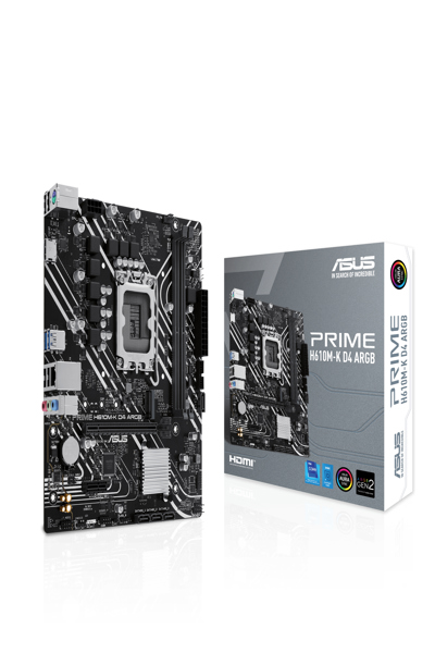 ASUS PRIME H610M-K D4 ARGB Moderkort LGA1700 - 90MB1HN0-M0EAY0