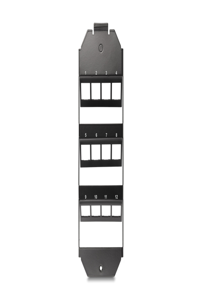 Delock Keystone Mounting 12 Port for floor tank, Metal, Black - 88063