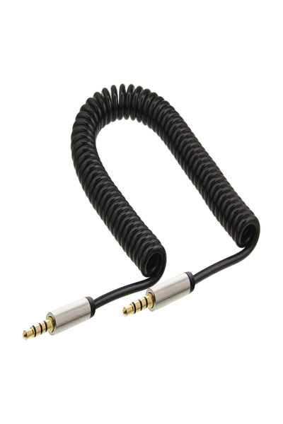 Câble audio spiralé fin InLine 3,5 mm 4 broches 0,5 m
