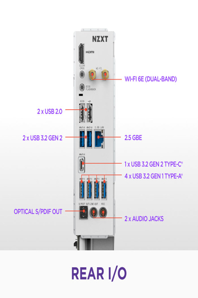NZXT N7 B850 WIFI WHITE AM5 MOTHERBOARD - N7-B85XT-W1