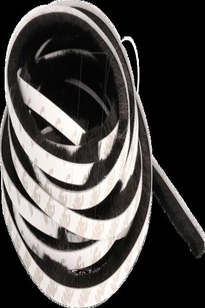 Delock Brush Strip self-adhesive 10 mm - length 5 m black, Door, Window, Black, Plastic, 5 m, 10 mm - 66894