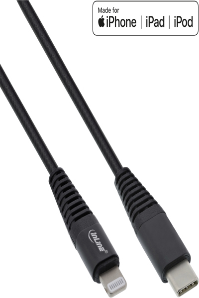InLine Lightning cable - Lightning male to 24 pin USB-C male