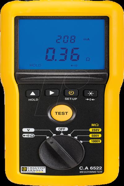 Chauvin Arnoux C.A 6522 Misuratore di isolamento 250 V, 500 V, 1000 V 40 G?